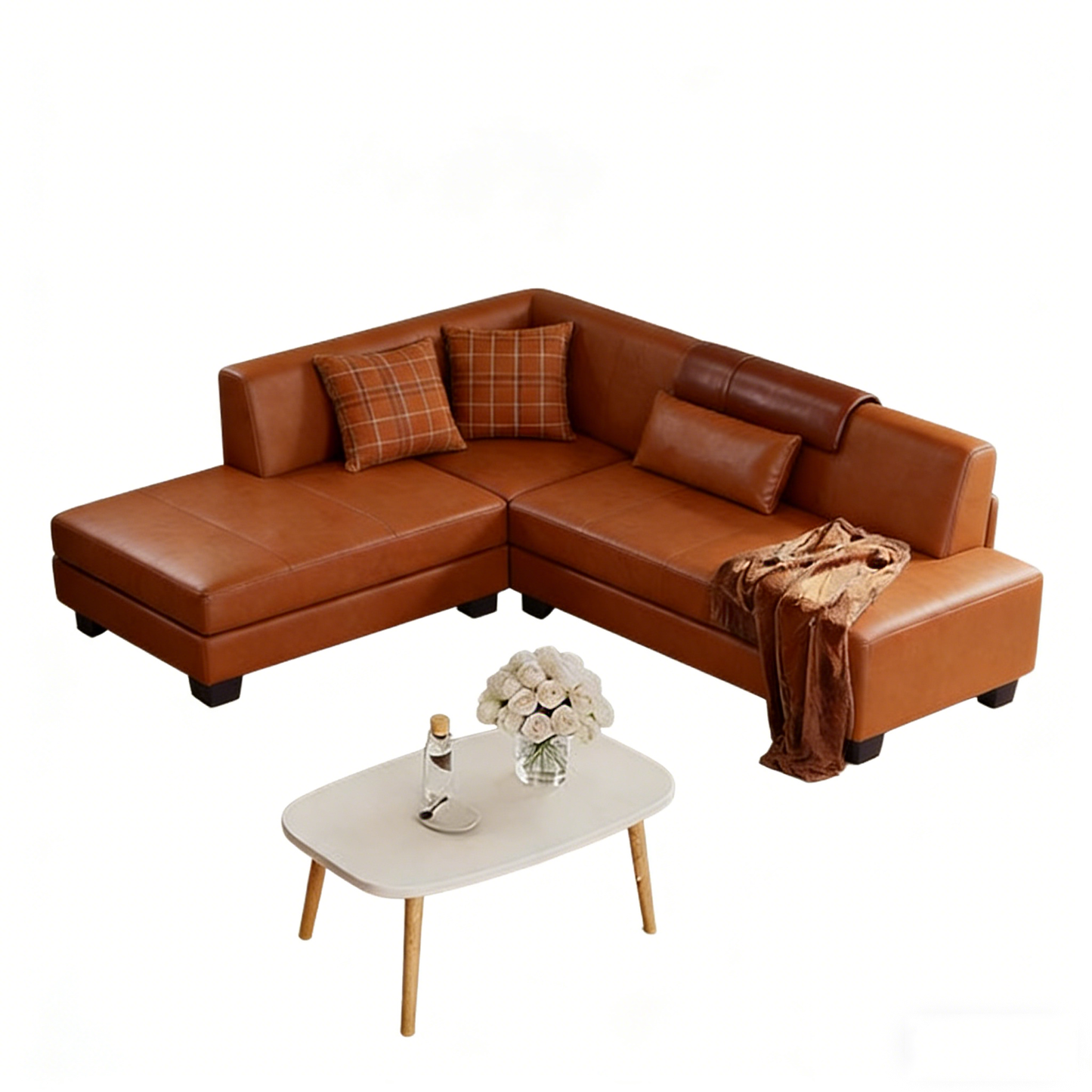 Warm Brown Corner Sofa