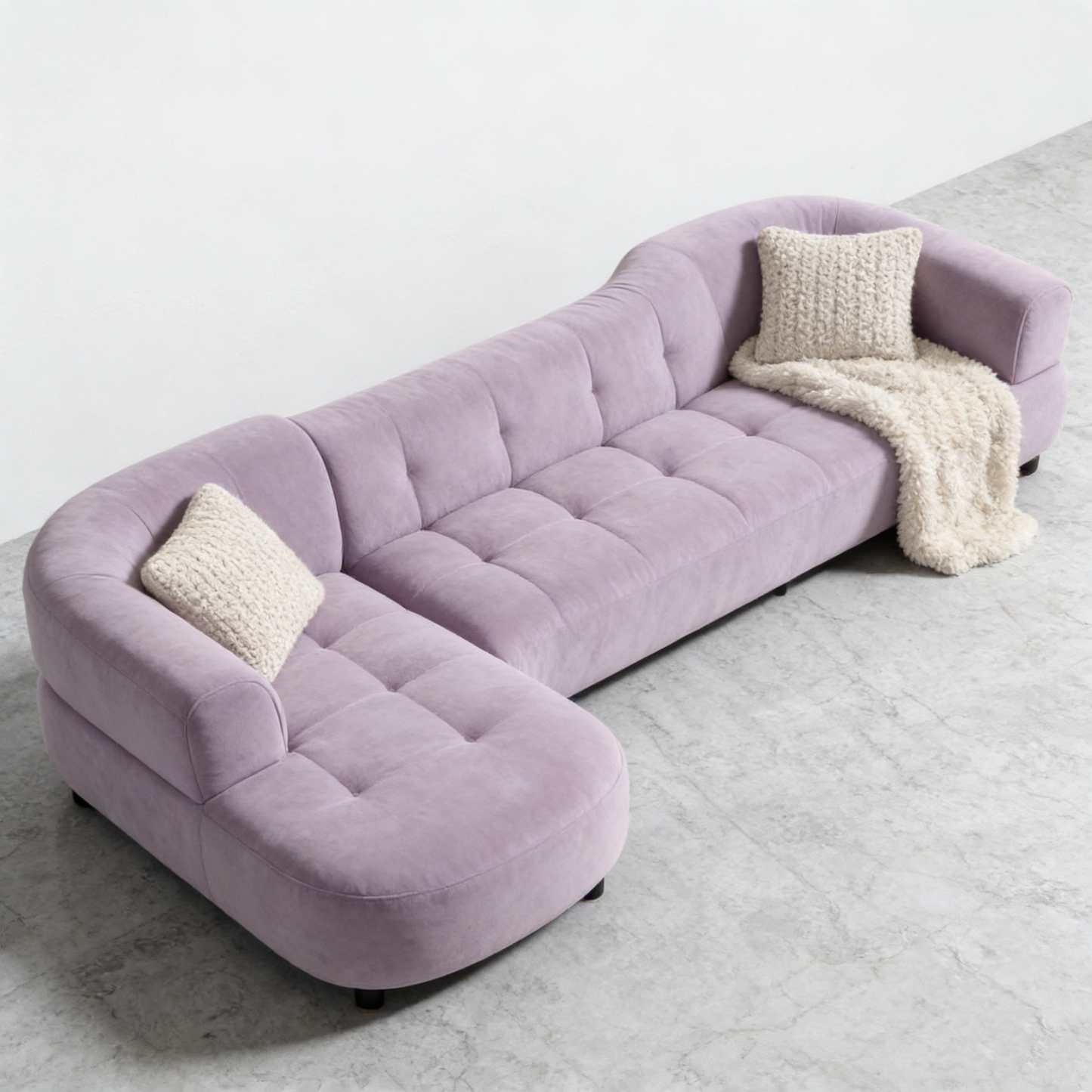 Lilac Curve Sofa