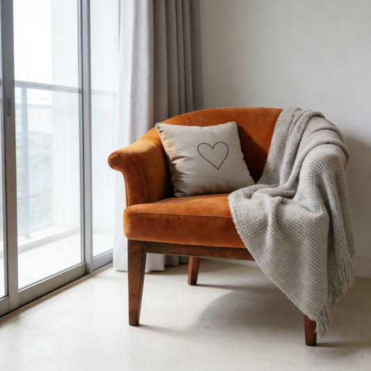 Cinnamon Velvet Accent Chair