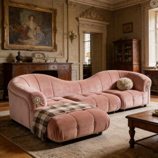 Blush Wave Sofa