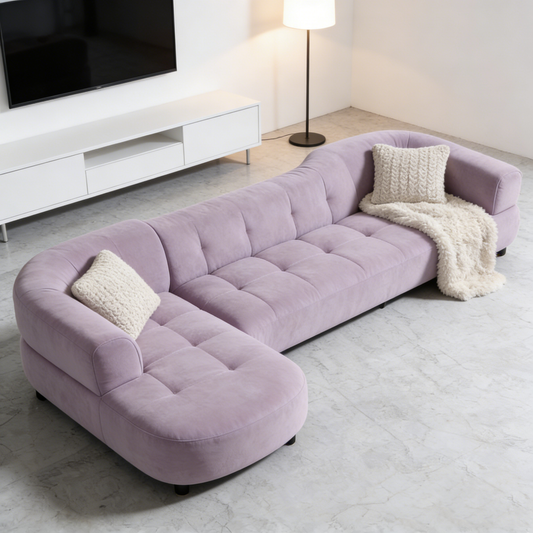 Lilac Curve Sofa