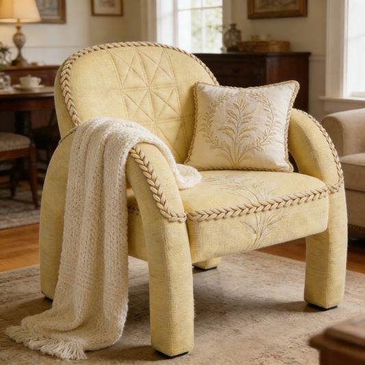 Linen Braid Accent Chair