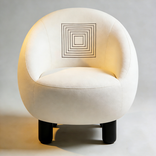 Optical Square Accent Chair