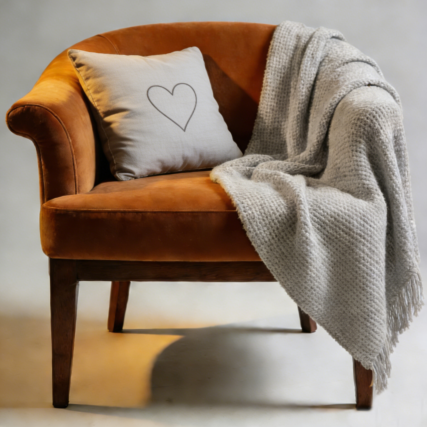 Cinnamon Velvet Accent Chair